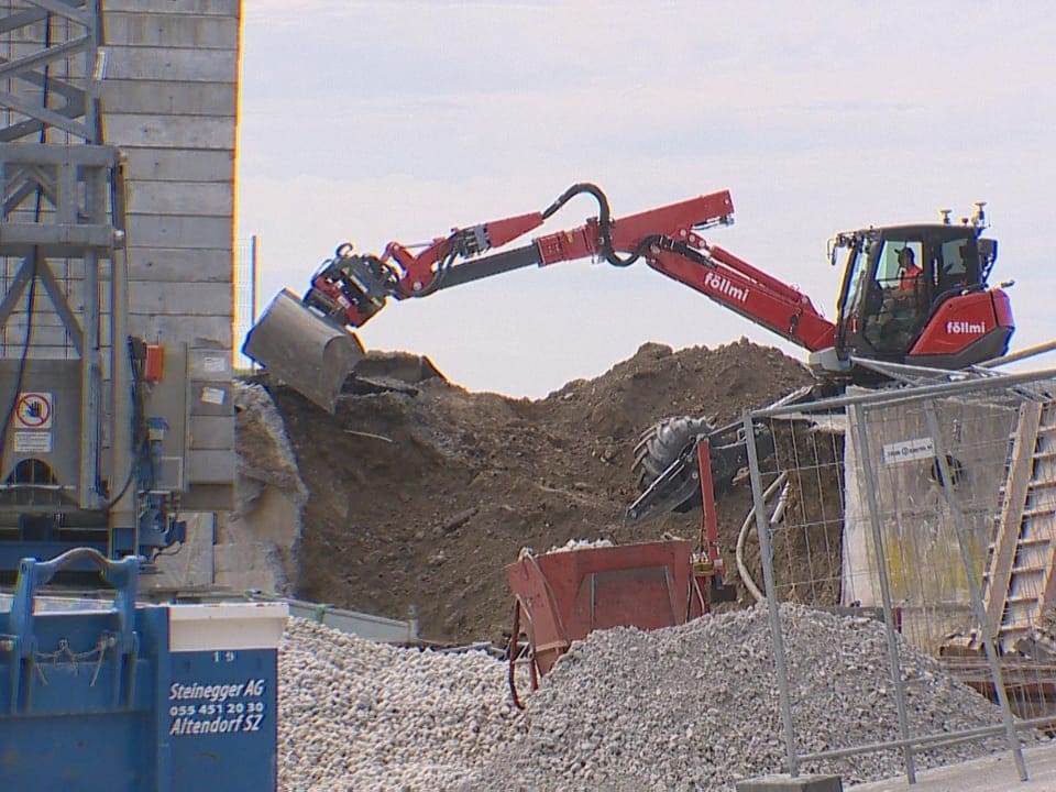 Baukran auf der Baustelle