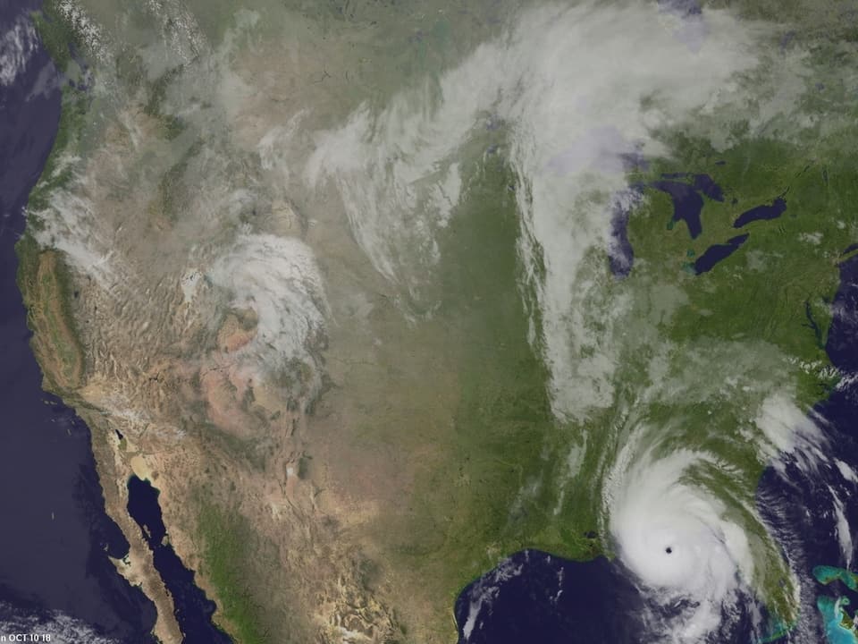 Satellitenbild von Hurrikan «Michael» bei Florida.