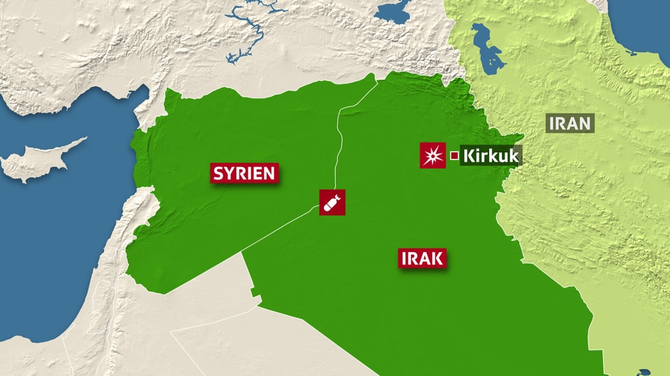 Karte Syrien und Irak