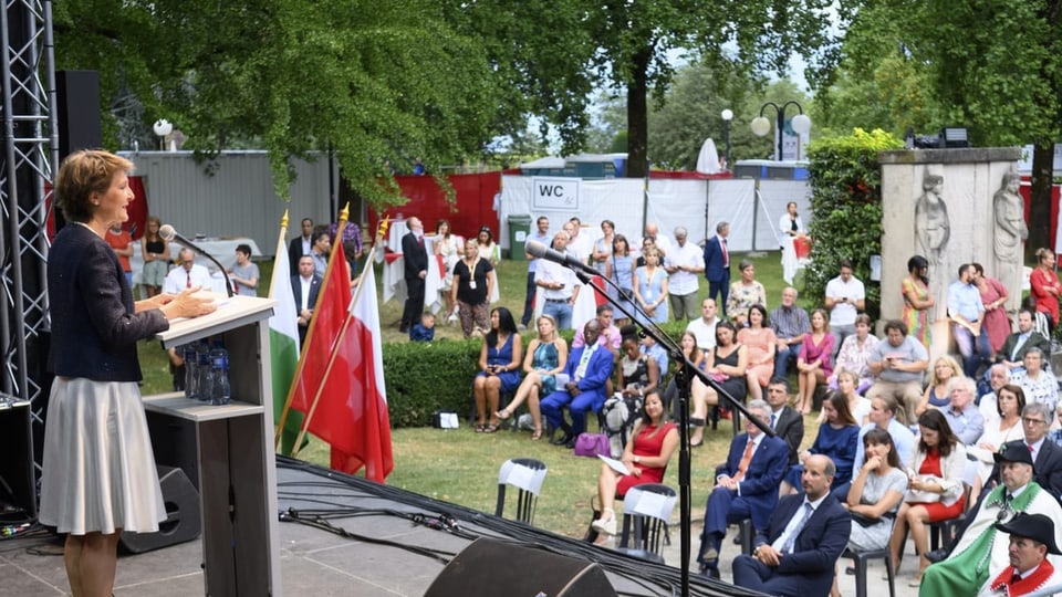 Bundesrätin Simonetta hielt letztes Jahr die Rede in Lausanne