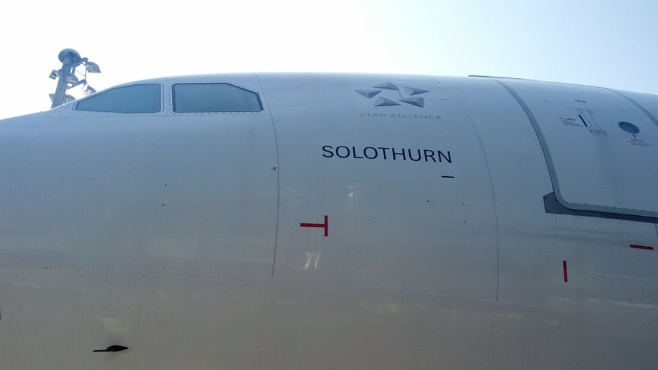 Stolzer Vogel: Der A340-300 mit dem Namen «Solothurn».