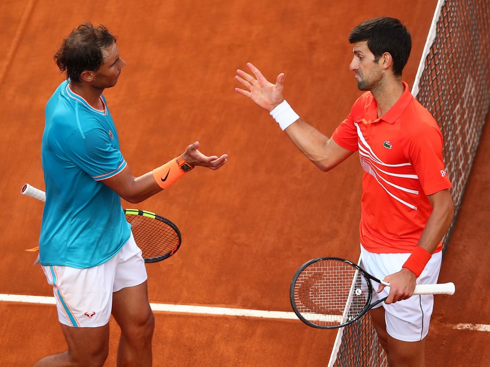 Rafael Nadal und Novak Djokovic in Rom