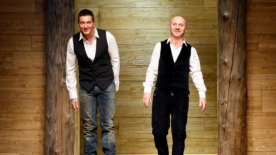 Die beiden italienischen Designer Domenico Dolce (rechts) und Stefano Gabbana (links).