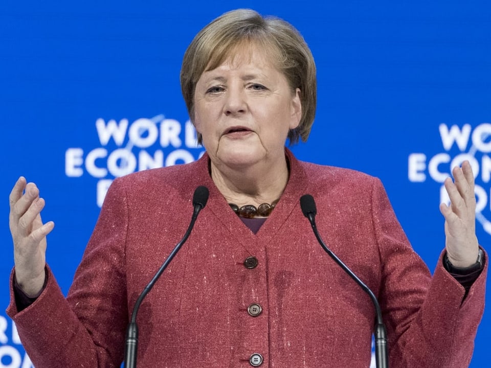 Angela Merkel in Nahaufnahme.