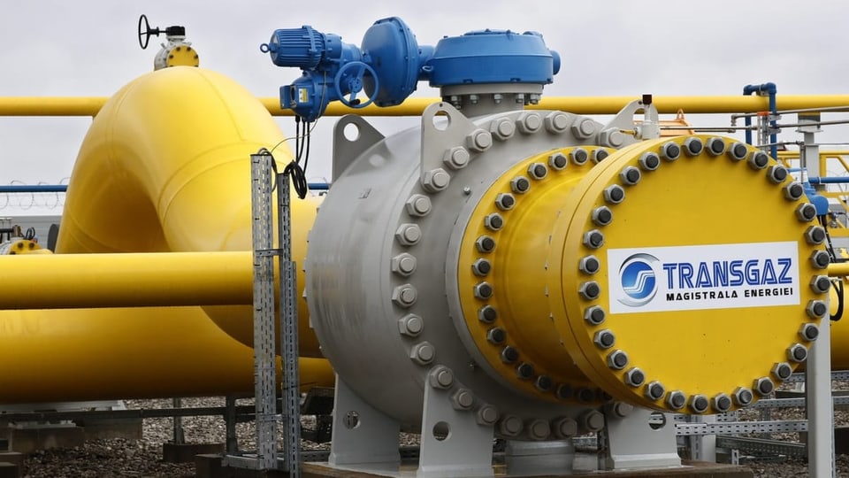 Gas-Pipeline in Rumänien.