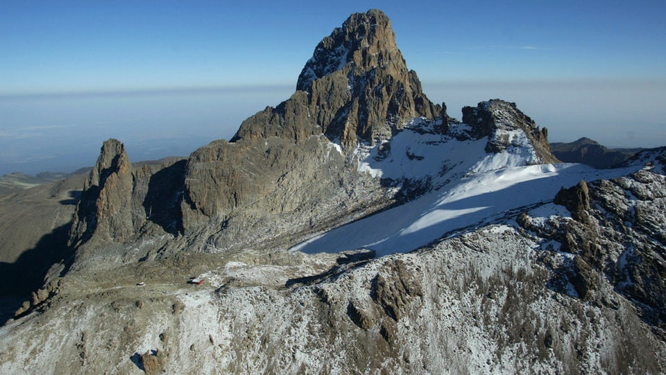 Eisfläche auf dem Mount Kenya.