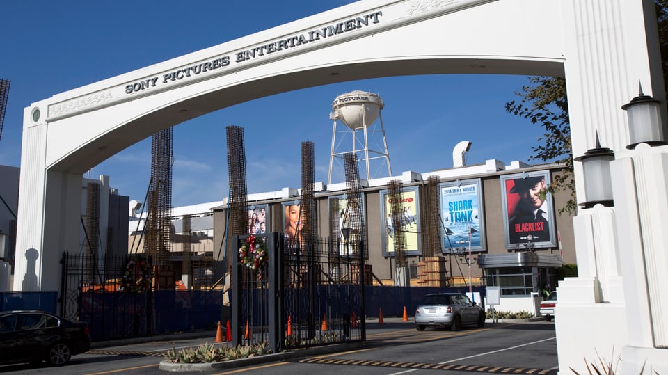 Eingang zu den Filmstudios von Sony Pictures in Culver City, Kalifornien.
