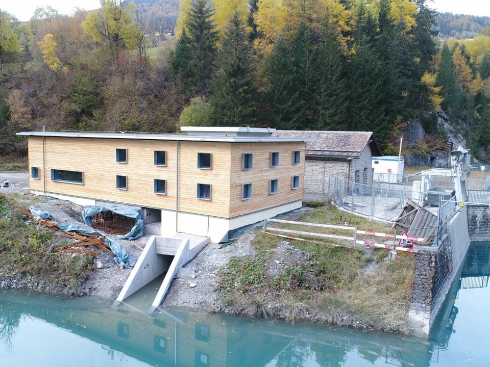 Das Kleinwasserkraftwerk Adont in der Nähe von Savognin