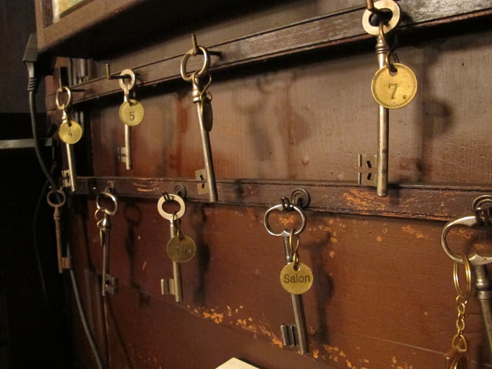 Schlüssel für die Zimmer des Hotels Tanne.