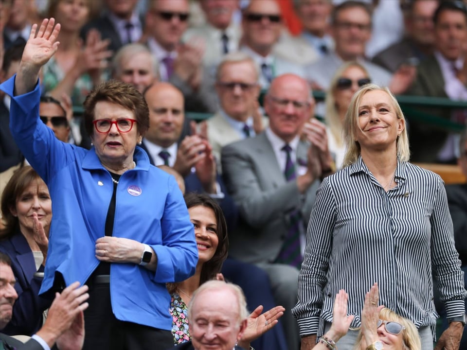 Stehen hinter dem Entscheid der WTA Billie Jean King (links) und Martina Navratilova.