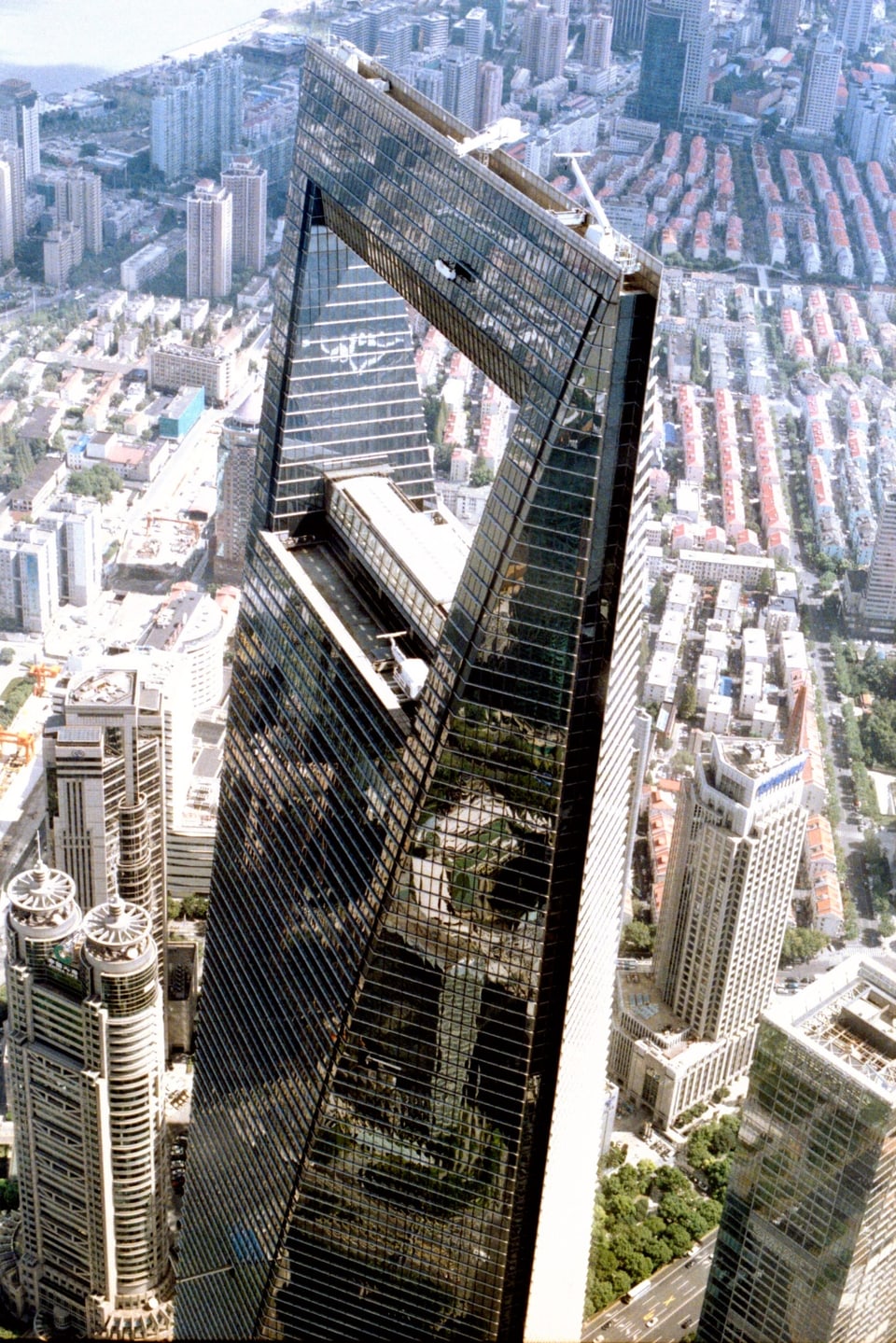 Blick auf Shanghai von einem Turm.