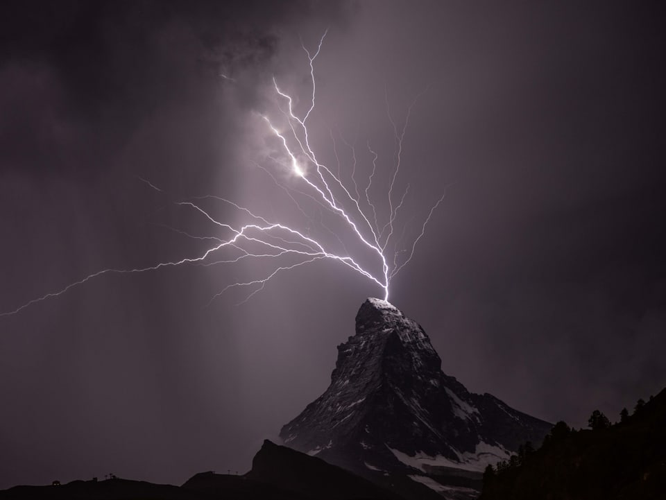 Blitzeinschlag ins Matterhorn