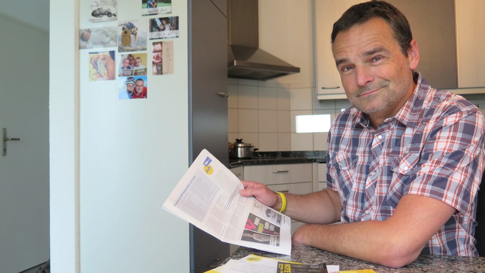 EVP-Grossrat Ruedi Löffel in seiner Küche