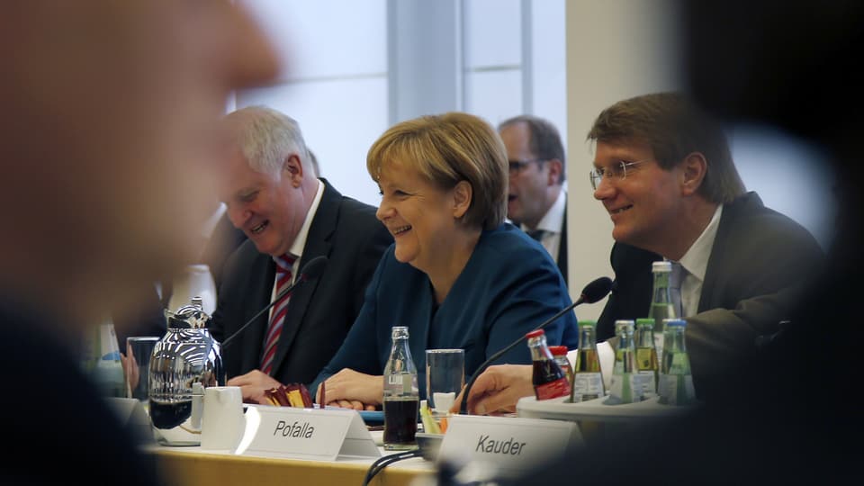 Angela Merkel mit Bayern-Ministerpräsident Horst Seehofer.