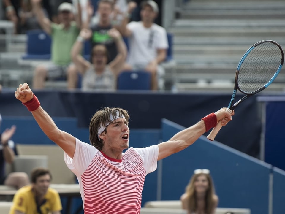 Weiss, wie man in Gstaad gewinnt Marc-Andrea Hüsler.