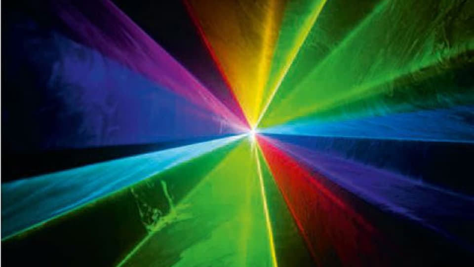 Farbige Lasershow