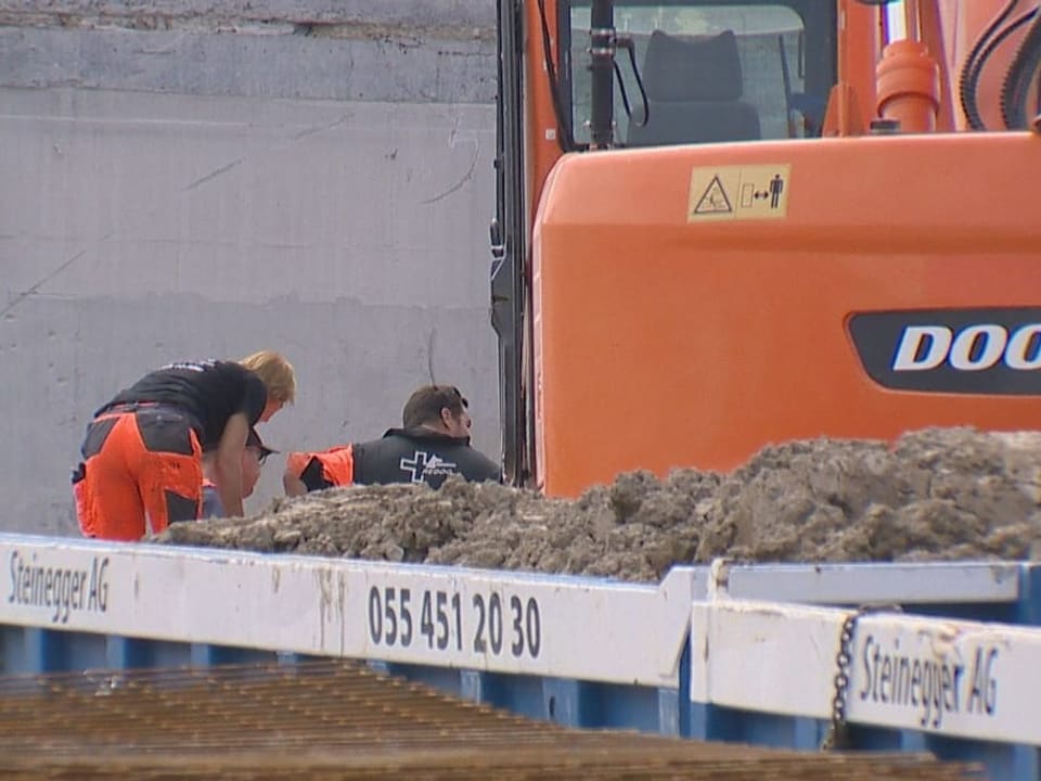 Rettungskräfte im Einsatz