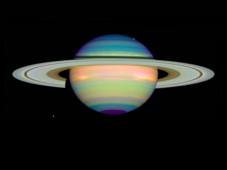Saturn in poppigen Farben
