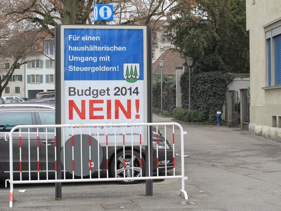 Abstimmungsplakat in der Stadt Olten.