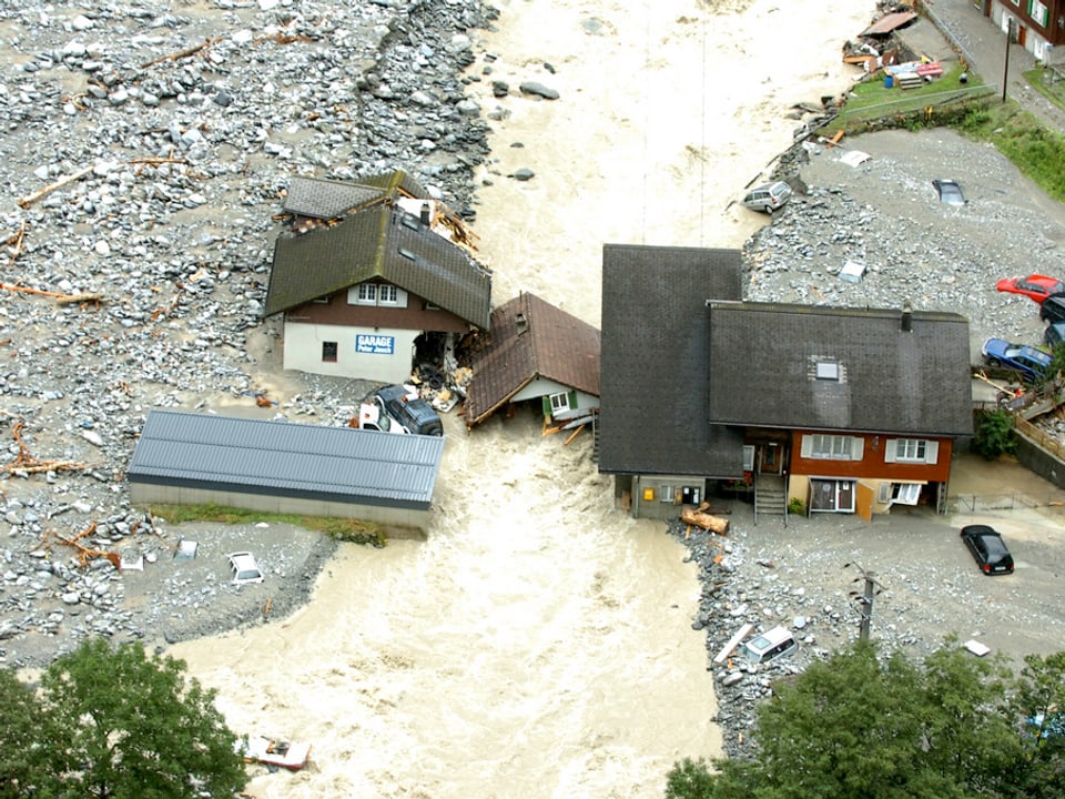 Im Kanton Uri wurde beim Unwetter 2005 das Maderanertal hart getroffen. 