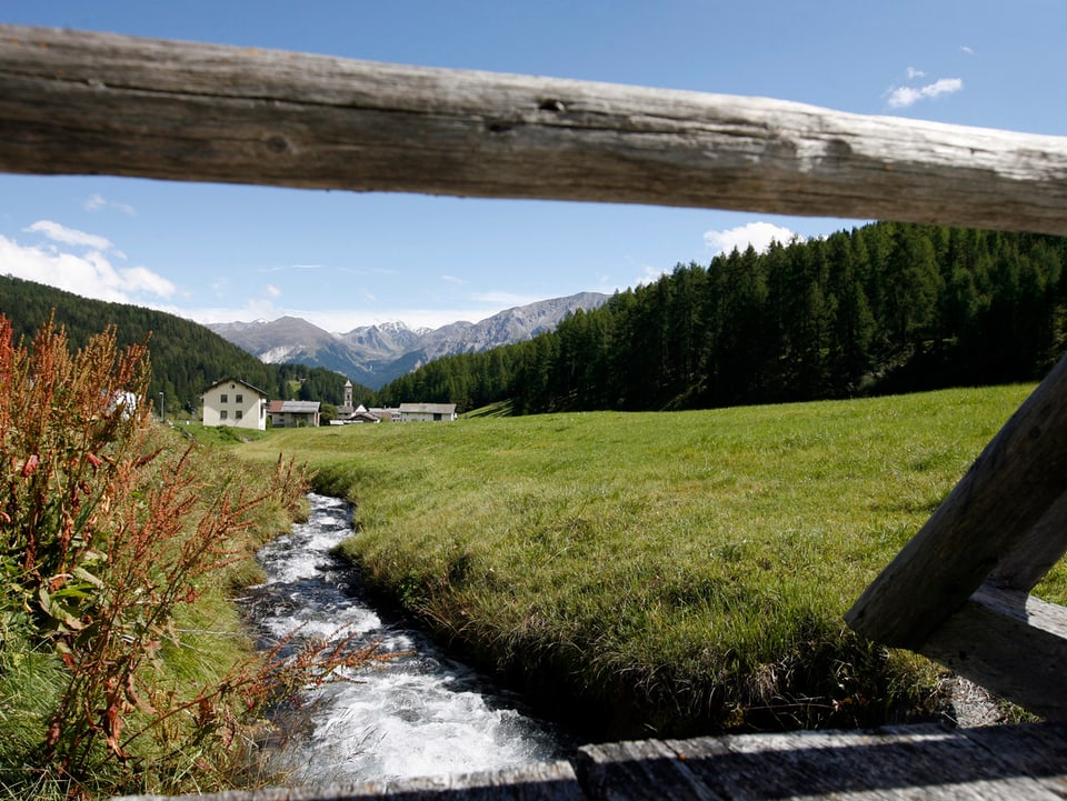 Landschaft bei Tschierv, Val Müstair