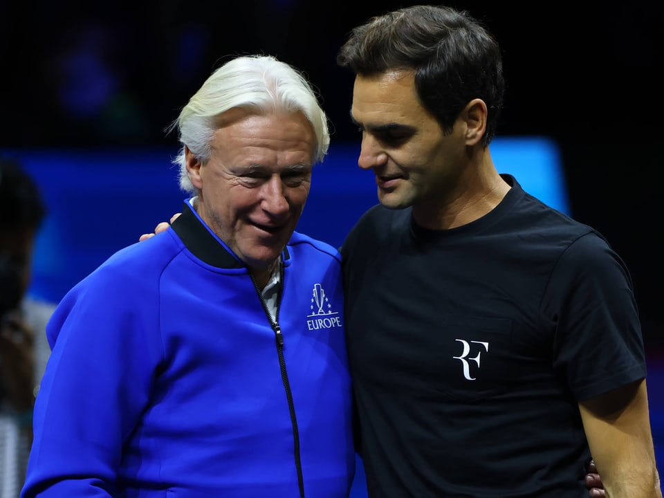 Roger Federer und Björn Borg.