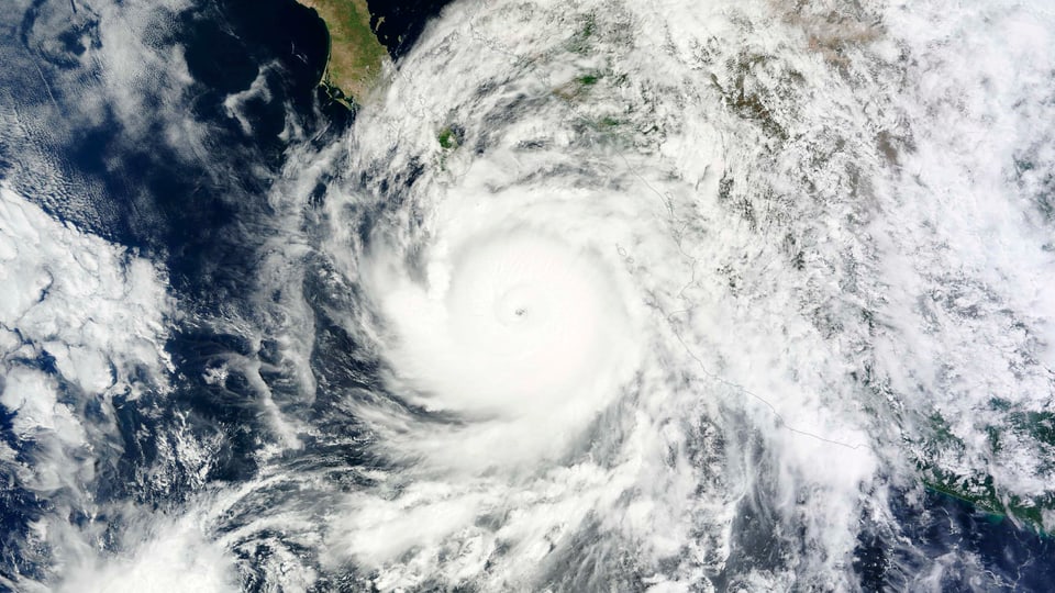 Satellitenbild des Hurrikans über der Baja California.
