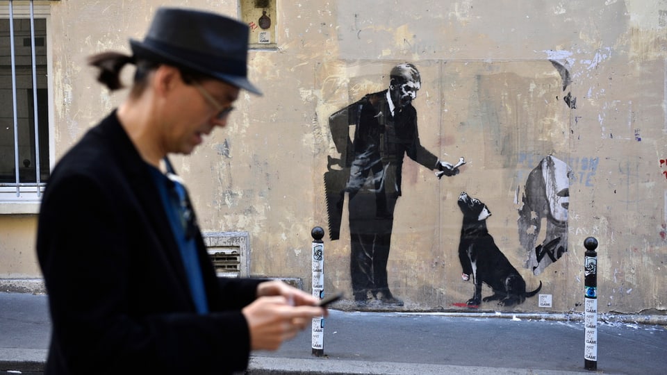 Graffiti von Banksy.