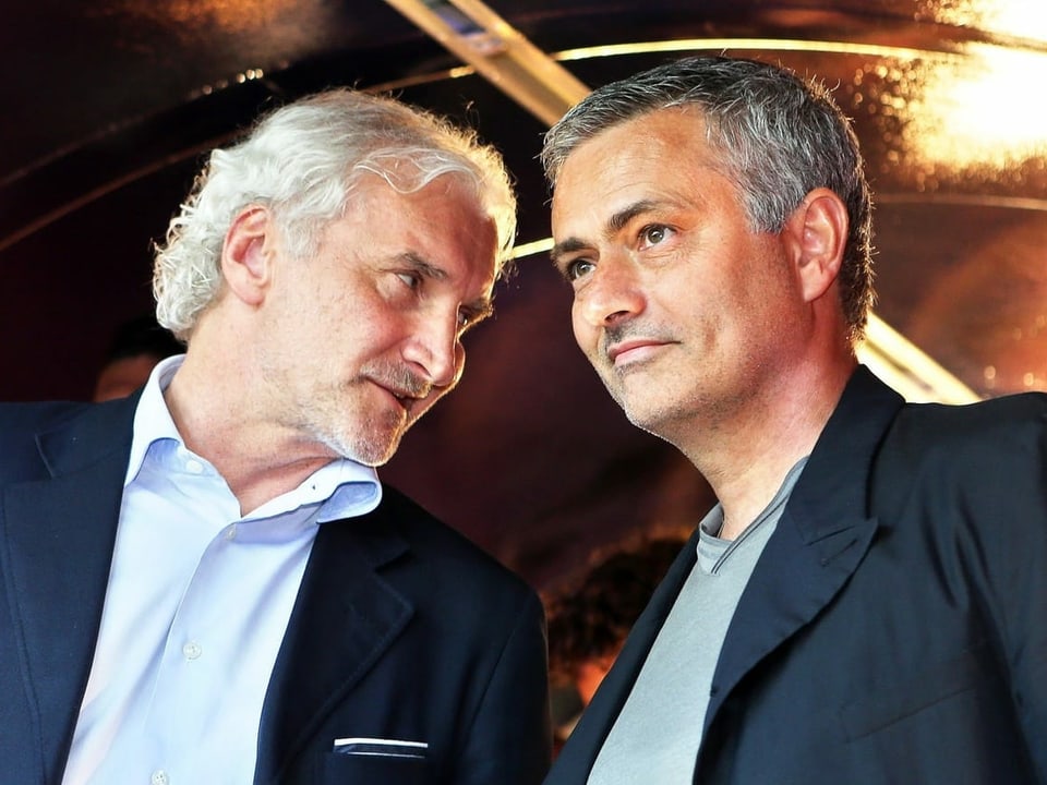 Rudi Völler und Jose Mourinho