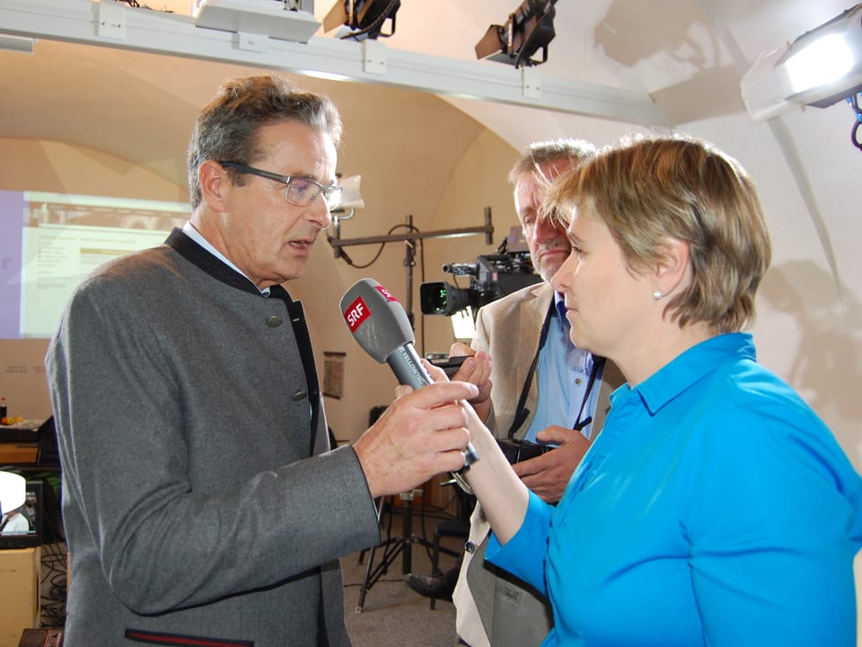 Jean-René Fournier im Gespräch mit SRF-Korrespondentin Silvia Graber.