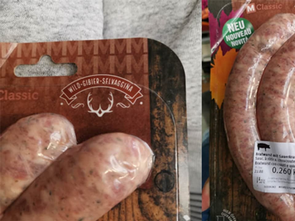 Wurstverpackung mit Wild-Logo