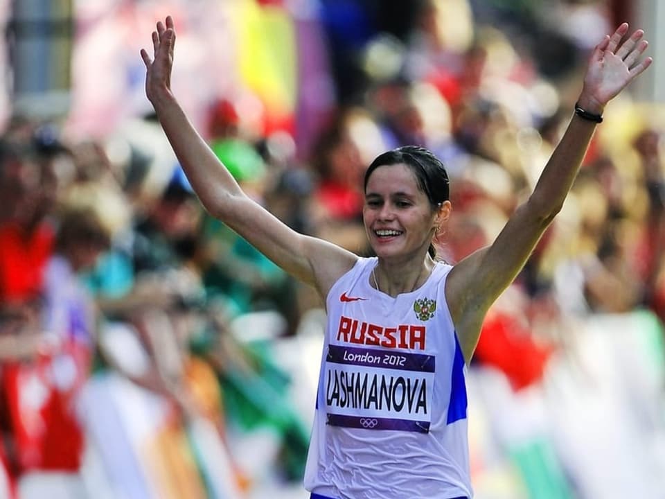 Die russische Geherin Jelena Laschmanowa.