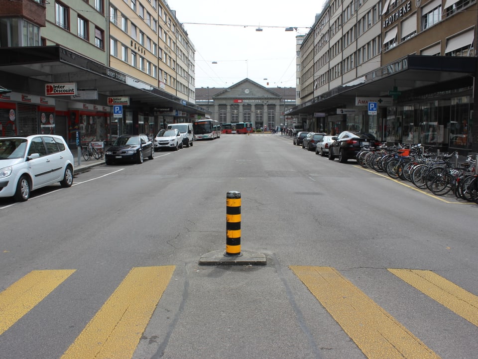 Die Bahnhofstrasse in Biel.