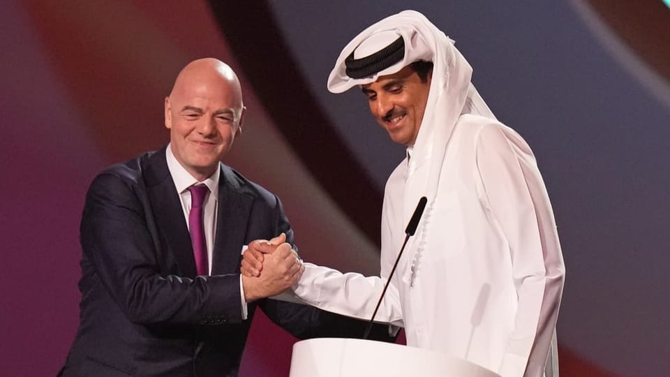 Infantino und Emir bin Hamad.