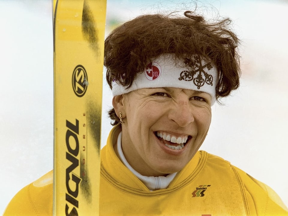 Portraitbild der Schweizer Skifahrerin Vreni Schneider