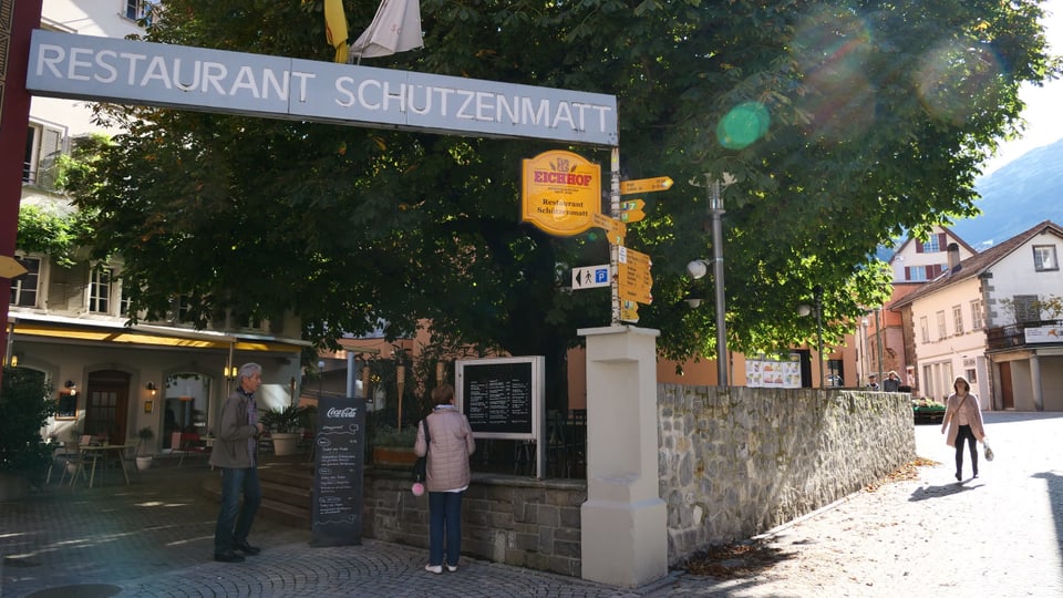 Eingang Restaurant Schützenmatt in Altdorf 