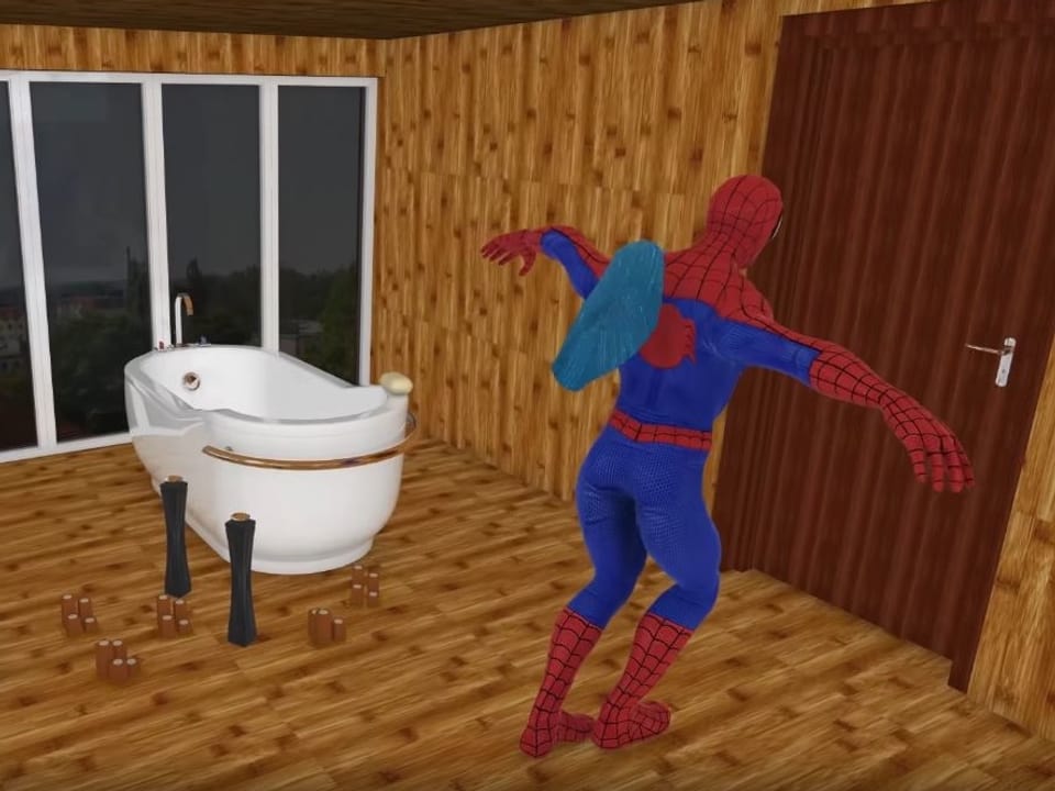Spiderman bewegt sich unnatürlich