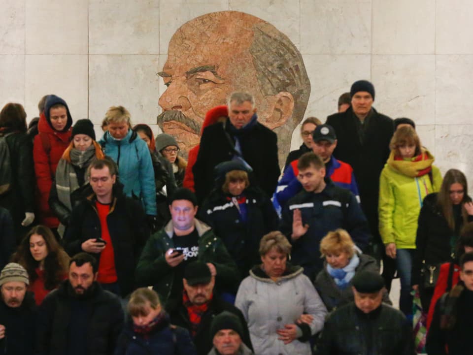 Lenin in der Moskauer Metro.