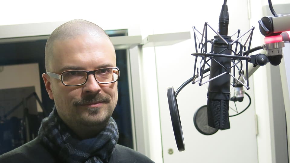 Komponist Stephan Hodel im Studio.