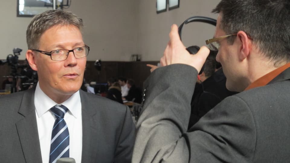 Roland Fürst (CVP) im Gespräch mit Regionaljournal-Redaktor Marco Jaggi.