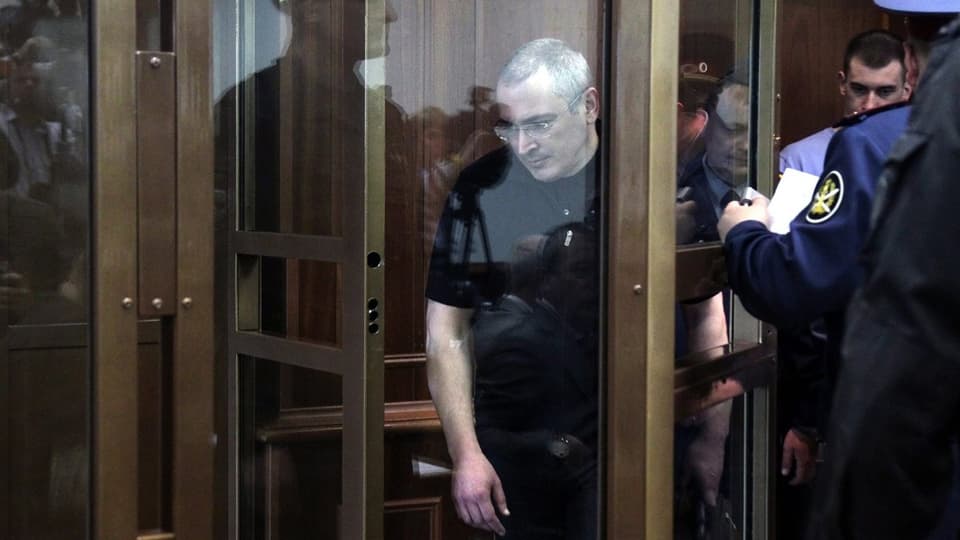 Michail Chodorkowski bei der Gerichtsverhandlung im Mai 2011.