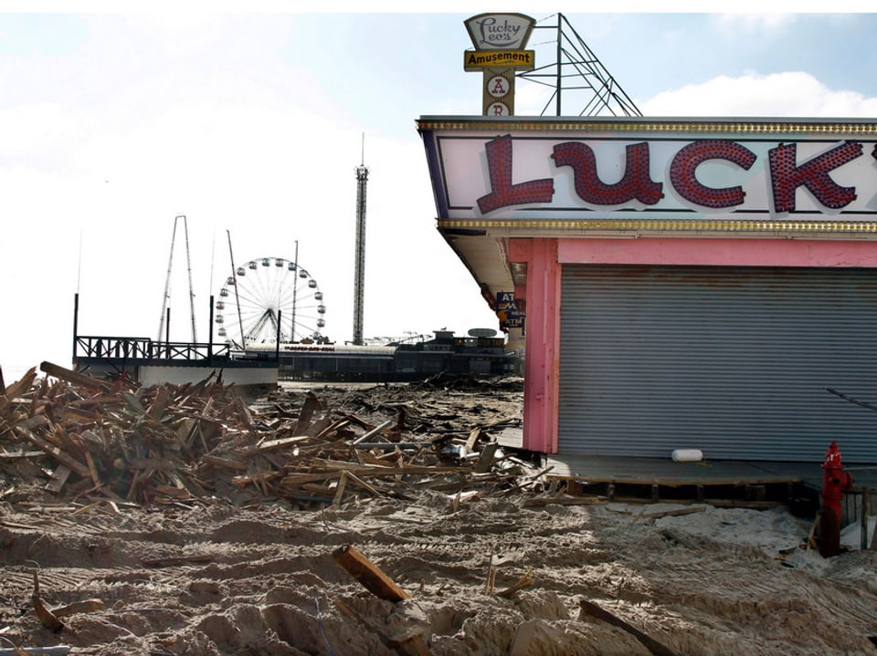 Lucky Leo's in New Jersey nach dem Hurrikan Sandy.