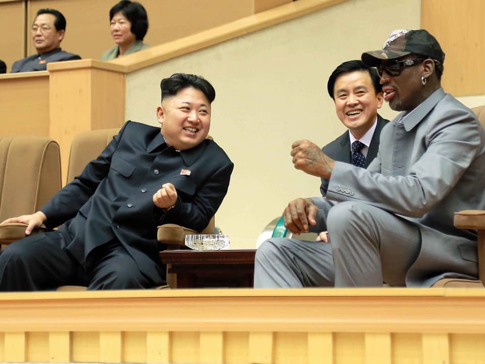 Kim Jong Un und Dennis Rodman diskutieren 