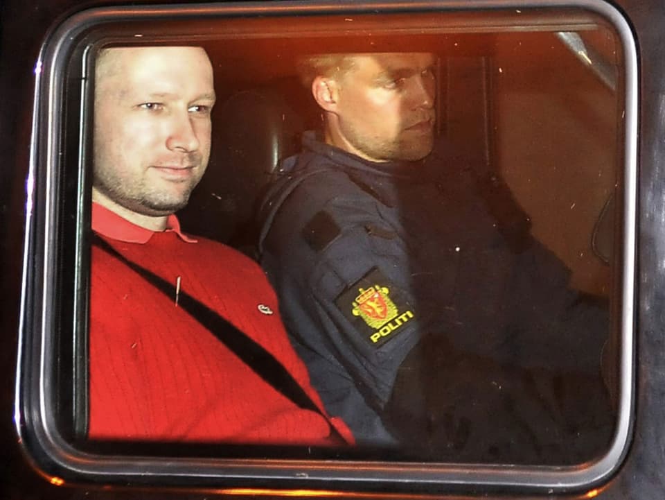 Breivik bei der Verhaftung