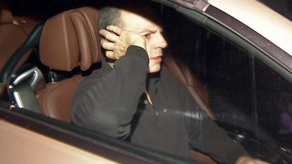 Reemtsma-Entführer Thomas Drach in einem Auto nach dem Verlassen des Hamburger Gefängnisses