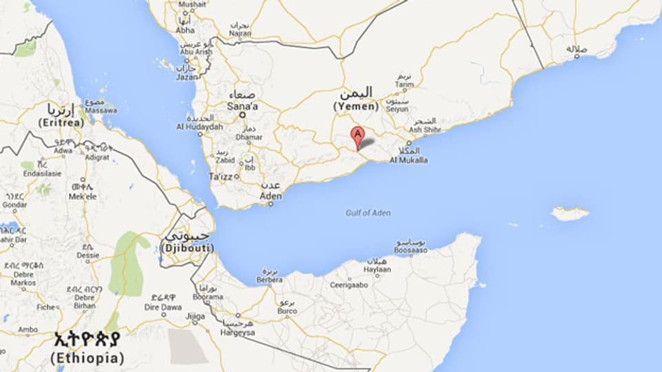 Eine Karte von Jemen.