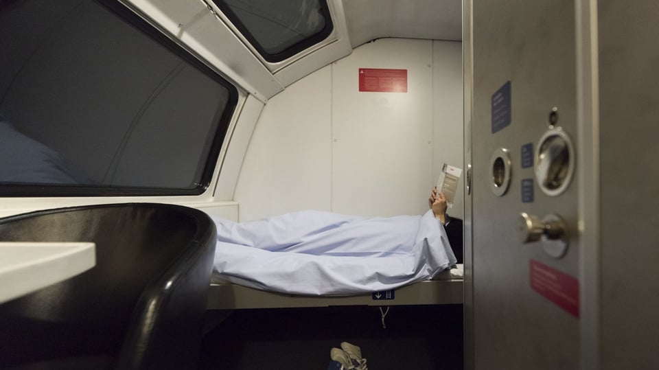 Ein Schlafabteil des Nightjets der Österreichischen Bundesbahnen