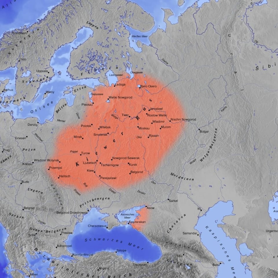 Mappe der ehemaligen Kiewer Rus