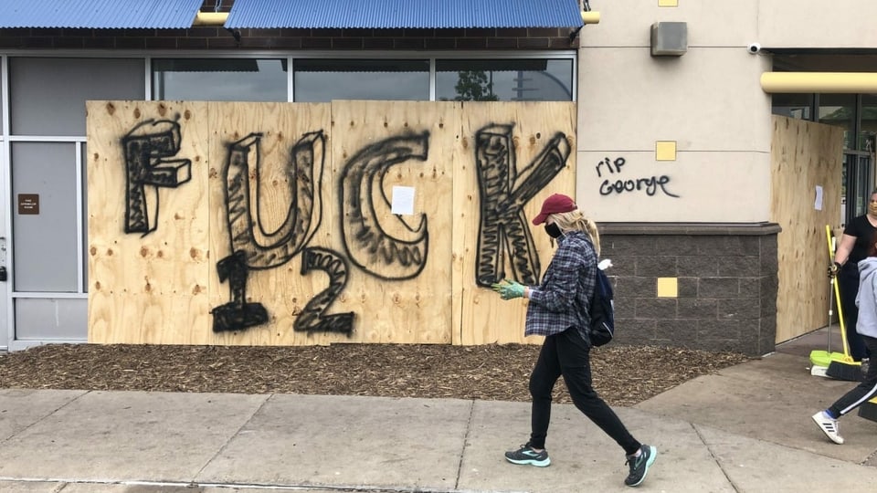 Eine Strasse in Minneapolis.