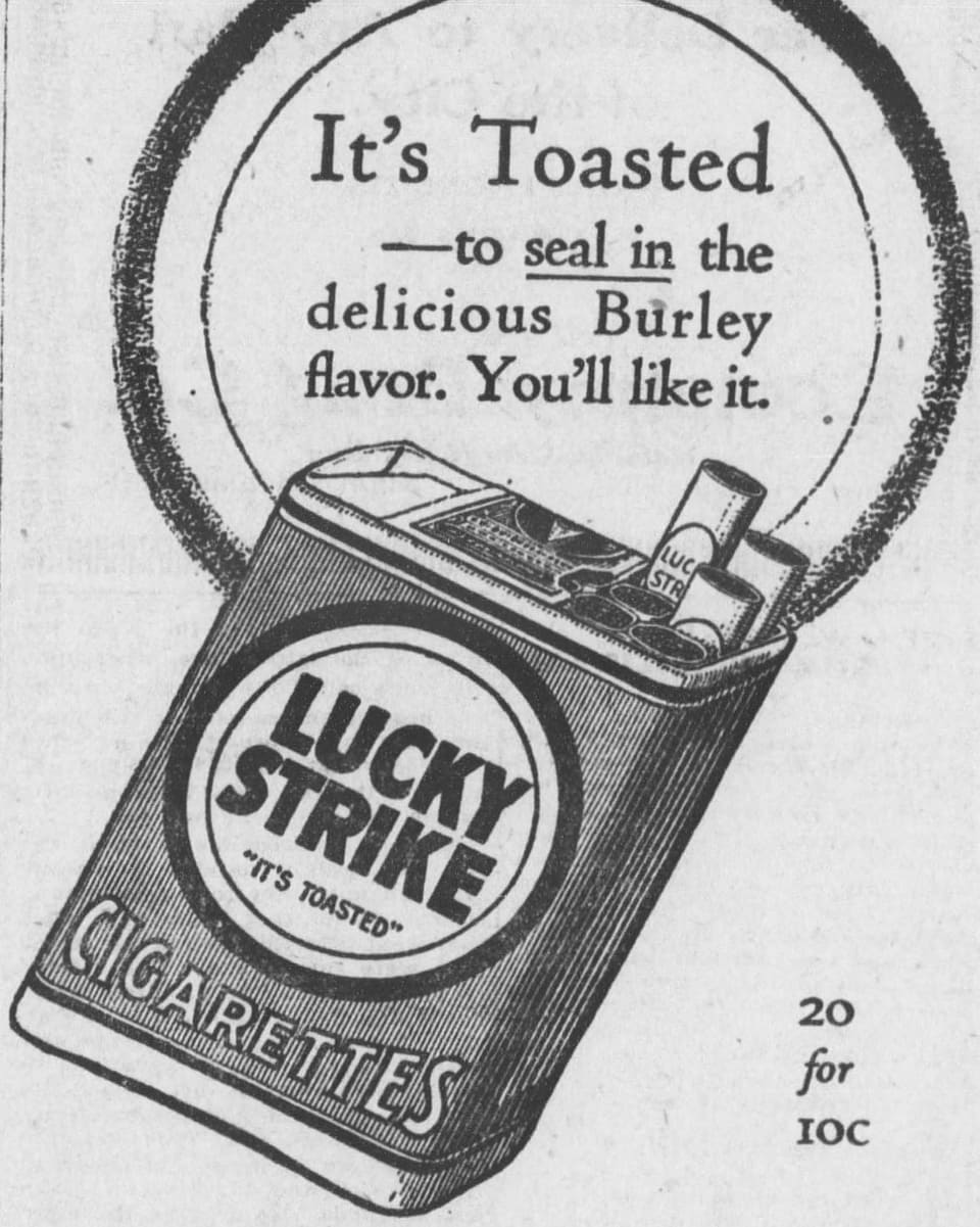 Lucky Strike-Werbung, 1917